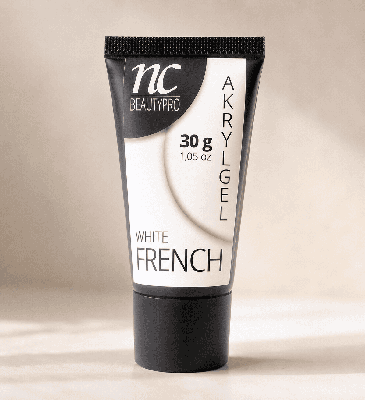 NC BeautyPro French White Akrylgel 30 g – vit akrylgel för fransk manikyr